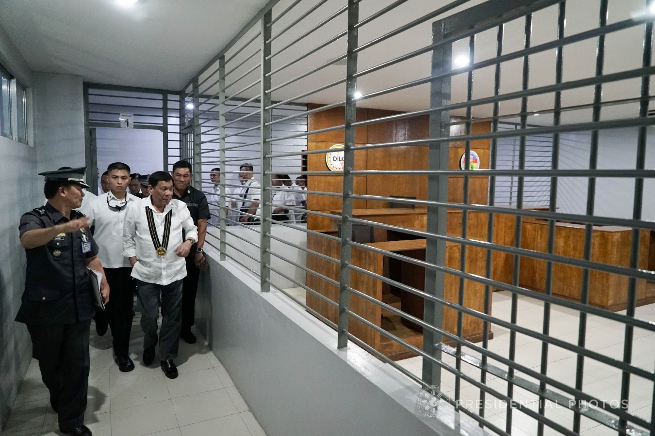 President Rodrigo Roa Duterte inspects the facilities of the Bureau of Jail Management and Penology (BJMP) during his visit at Camp Bagong Diwa in Taguig City on October 18, 2017. KING RODRIGUEZ/PRESIDENTIAL PHOTO