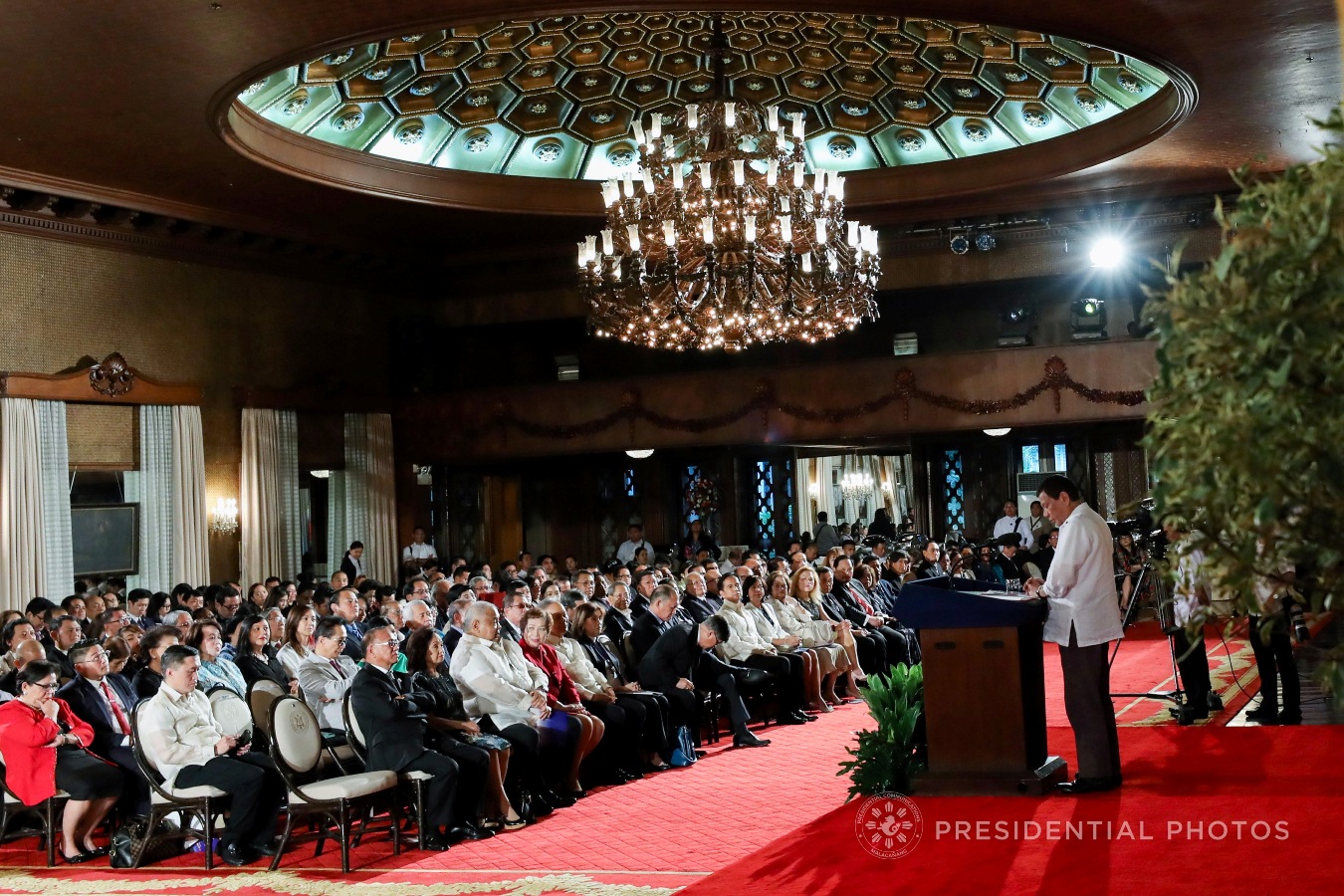 President Rodrigo Roa Duterte, in his speech during the ASEAN Law Association (ALA) Governing Council Commemorative Session and Concert Program in Malacañan Palace on October 25, 2017, tackles the enormity of the illegal drug problem in the country and how he intends to address the issue. RICHARD MADELO/PRESIDENTIAL PHOTO