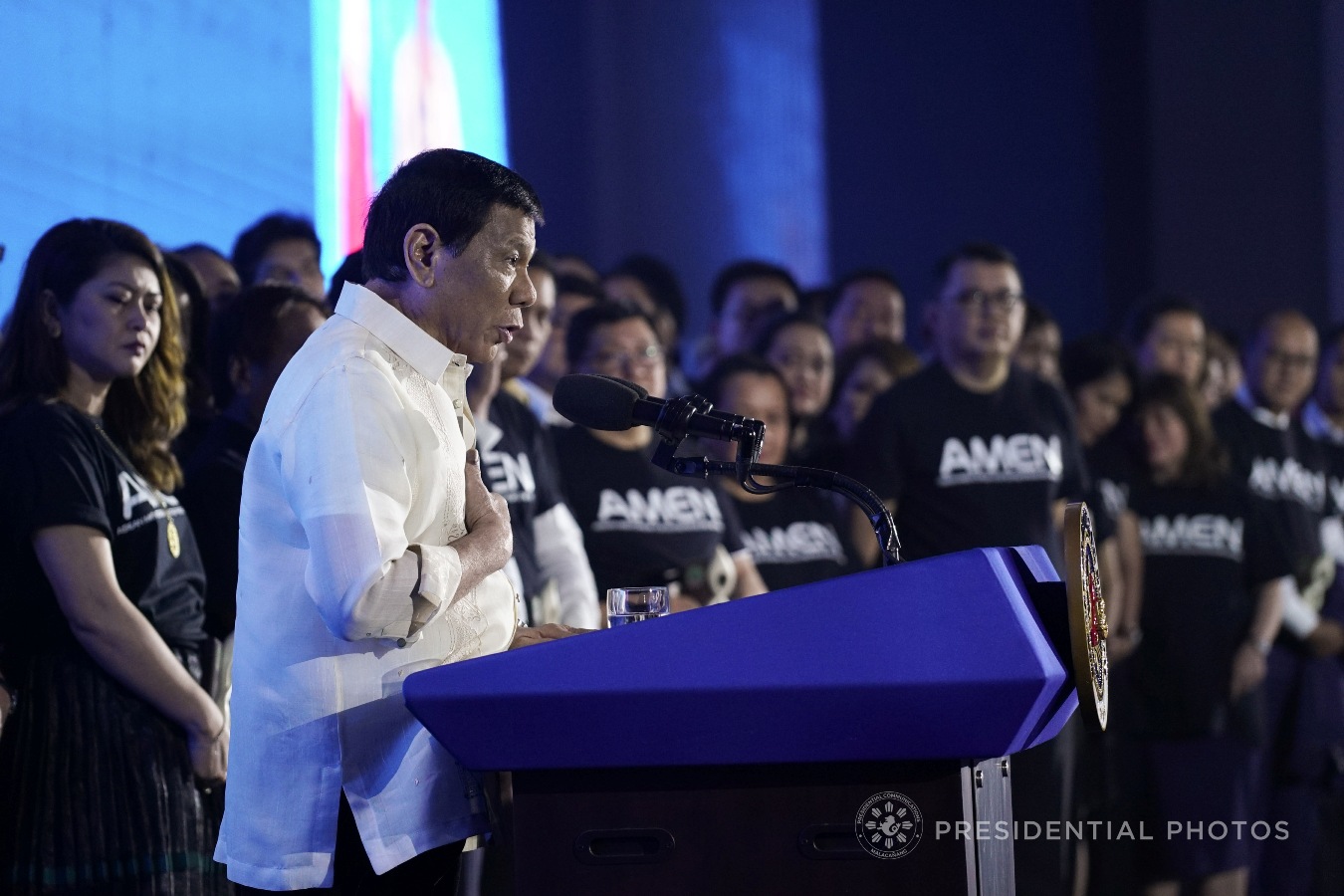 President Rodrigo Roa Duterte, in his speech during the launching of the ASEAN Mentorship for Entrepreneurs Network (AMEN) and opening of ASEAN Business and Investment Summit (ABIS) at the Solaire Grand Ballroom in Pasay City on November 12, 2017, vows to pour in support for the micro, small and medium enterprises (MSMEs) citing that they are among the biggest contributors in achieving inclusive growth in the country. KING RODRIGUEZ/PRESIDENTIAL PHOTO