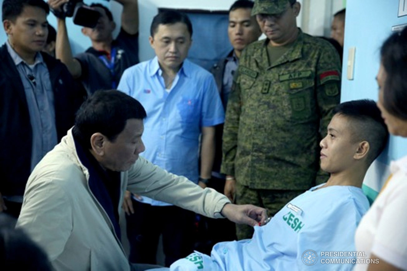 President Rodrigo Roa Duterte Confers The Order Of Lapu Lapu Rank Of Kampilan On One Of The