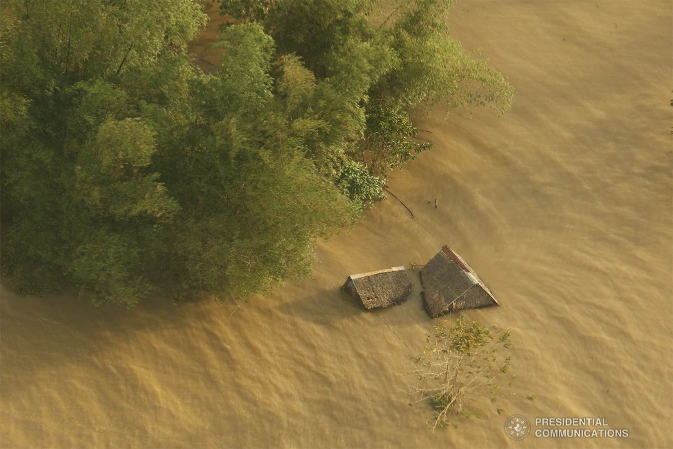 Aerial photo showing intense flooding in Camarines Sur after Tropical Depression (TD) 'Usman' brought about heavy rains during its landfall last December 29, 2018. REY BANIQUET/PRESIDENTIAL PHOTO