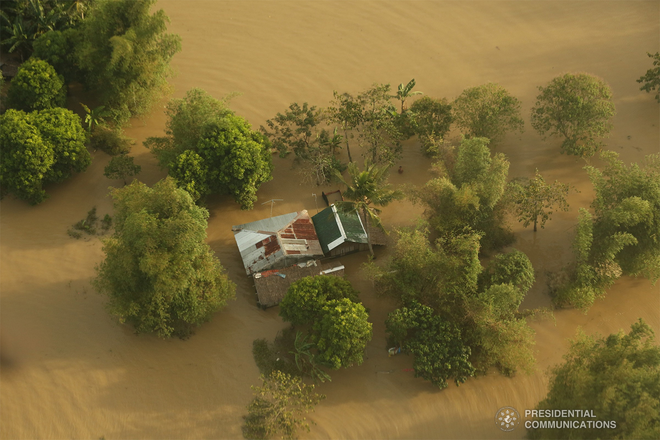 Aerial photo showing intense flooding in Camarines Sur after Tropical Depression (TD) 'Usman' brought about heavy rains during its landfall last December 29, 2018. REY BANIQUET/PRESIDENTIAL PHOTO