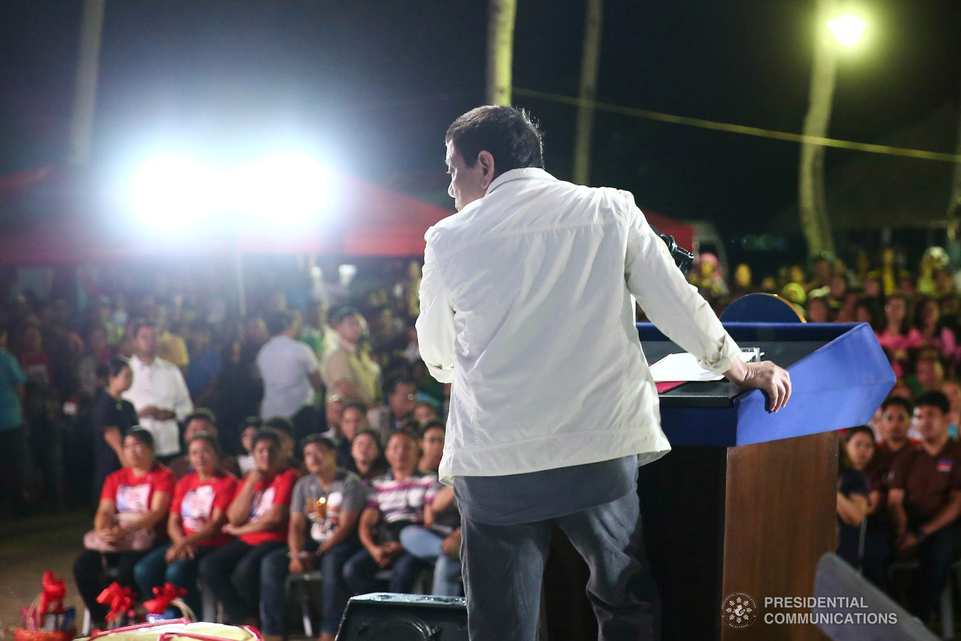 President Rodrigo Roa Duterte delivers his speech during the Negosyo Serbisyo sa Barangay held at the Patio Milagros Minitel and Resort in Dimasalang, Masbate on January 9, 2019. VALERIE ESCALERA/PRESIDENTIAL PHOTO