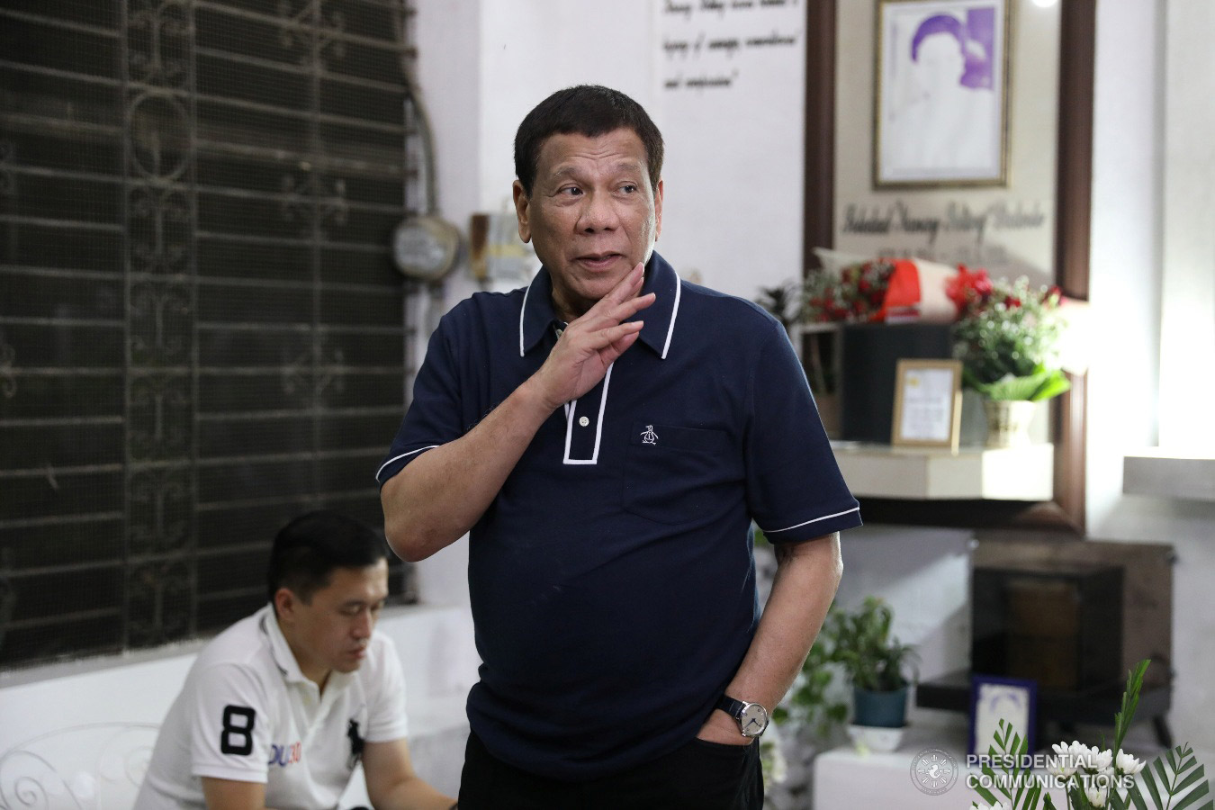 President Rodrigo Roa Duterte visits the grave of his mother Soledad ...