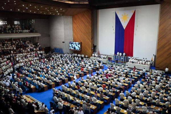 President Rodrigo Roa Duterte delivers his 4th State of the Nation Address at the House of Representatives in Quezon City on July 22, 2019. VALERIE ESCALERA/PRESIDENTIAL PHOTO