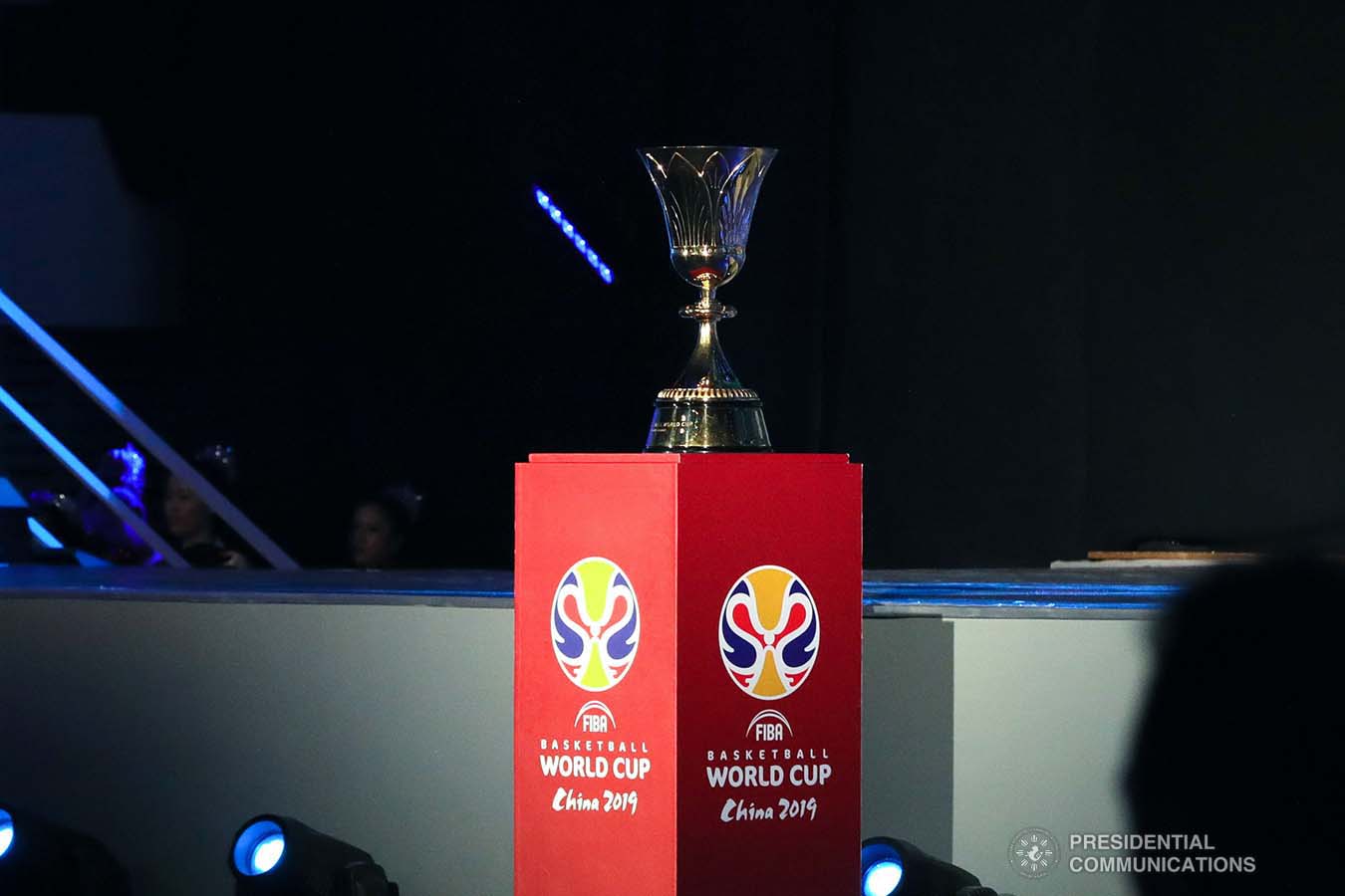 The Naismith Trophy is exhibited during the opening ceremony of the FIBA Basketball World Cup 2019 at the National Aquatics Center in Beijing, People's Republic of China on August 30, 2019. President Rodrigo Roa Duterte was among the guests during the opening of the prestigious international cagefest. ROBINSON NIÑAL JR./PRESIDENTIAL PHOTO
