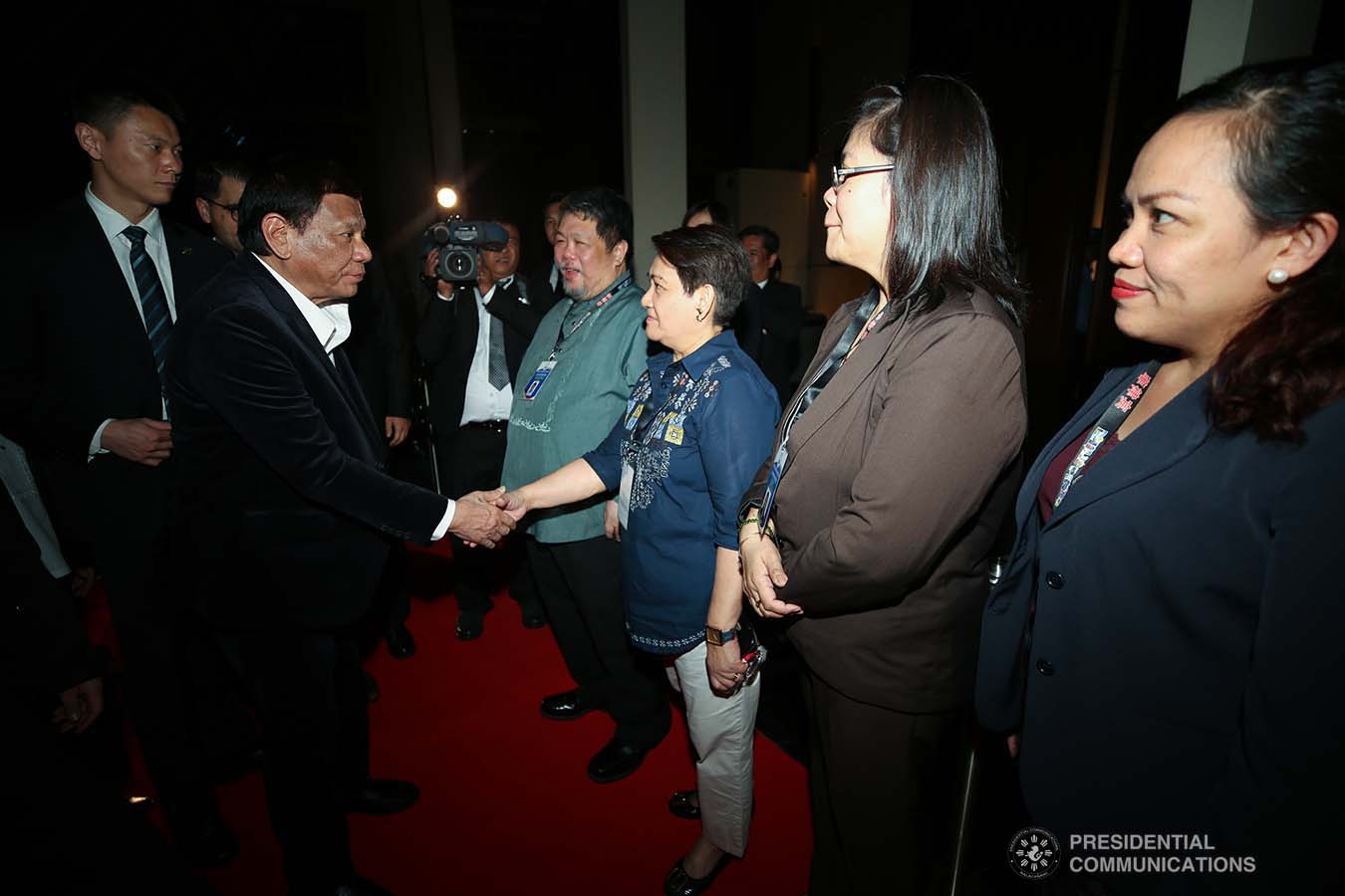 President Rodrigo Roa Duterte receives a warm welcome upon his arrival at a hotel in Guangdong Province, People's Republic of China on August 30, 2019. SIMEON CELI JR./PRESIDENTIAL PHOTO