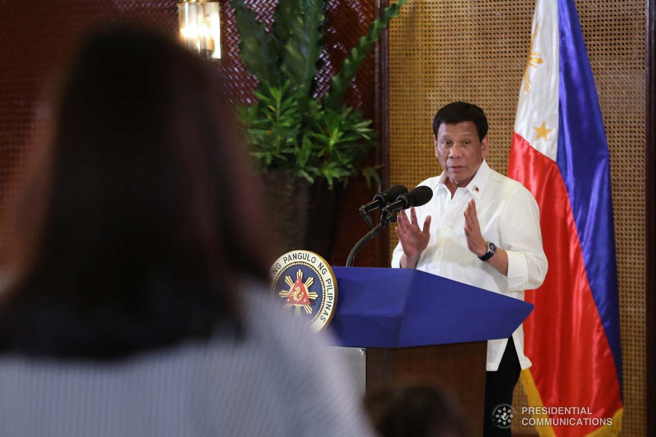 President Rodrigo Roa Duterte holds a press conference at the Malacañan Palace on September 4, 2019. ACE MORANDANTE/PRESIDENTIAL PHOTO