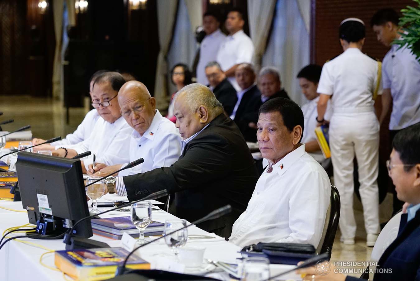 President Rodrigo Roa Duterte presides over the Joint Armed Forces of the Philippines-Philippine National Police (AFP-PNP) Command Conference at the Malacañan Palace on September 5, 2019. KING RODRIGUEZ/PRESIDENTIAL PHOTO