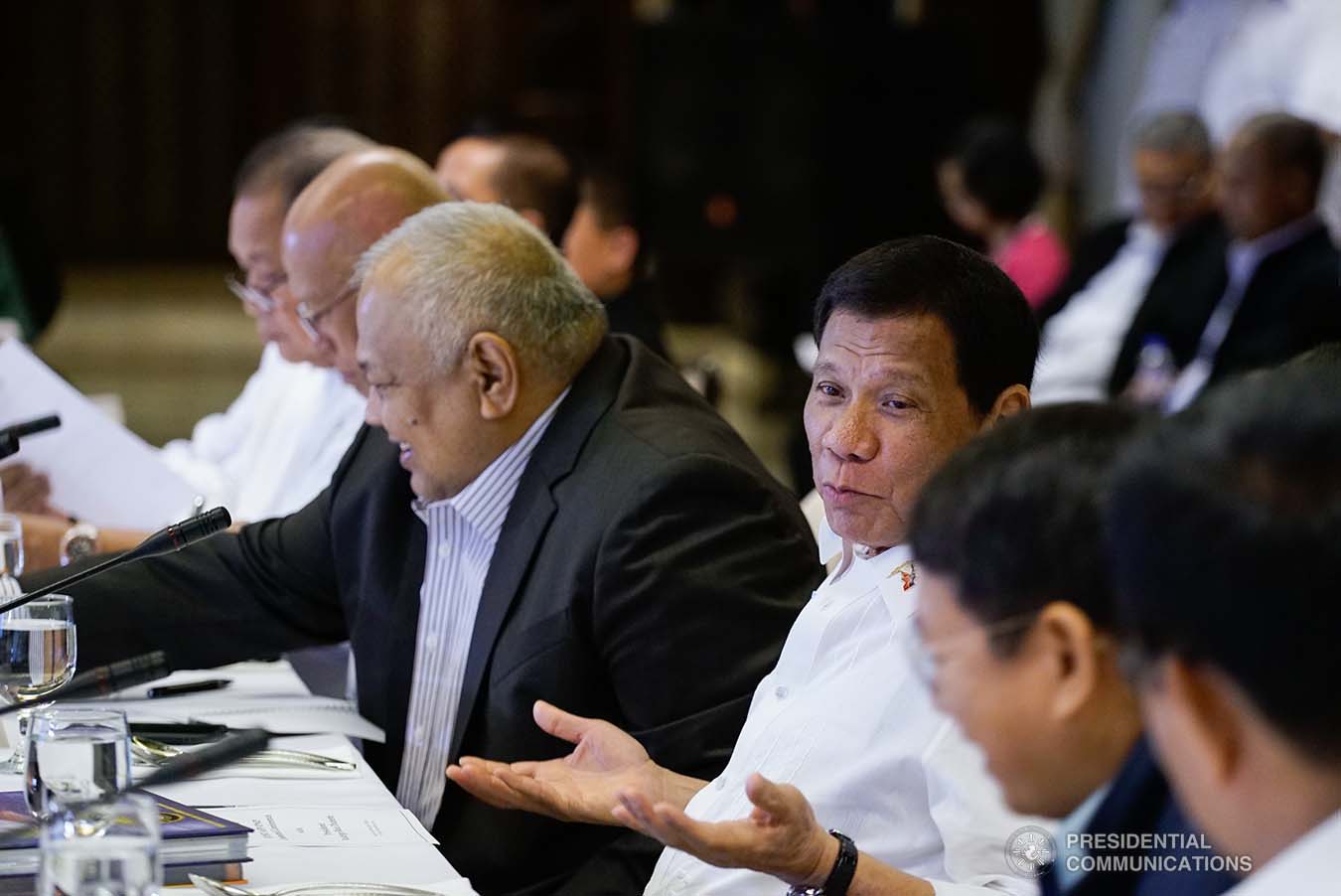 President Rodrigo Roa Duterte presides over the Joint Armed Forces of the Philippines-Philippine National Police (AFP-PNP) Command Conference at the Malacañan Palace on September 5, 2019. KING RODRIGUEZ/PRESIDENTIAL PHOTO