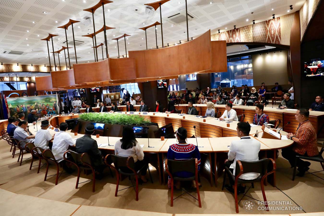 Republic of Singapore President Halimah Yacob joins the dialogue with youth representatives from various sectors at the Ateneo de Davao University in Davao City on September 11, 2019. RICHARD MADELO/PRESIDENTIAL PHOTO