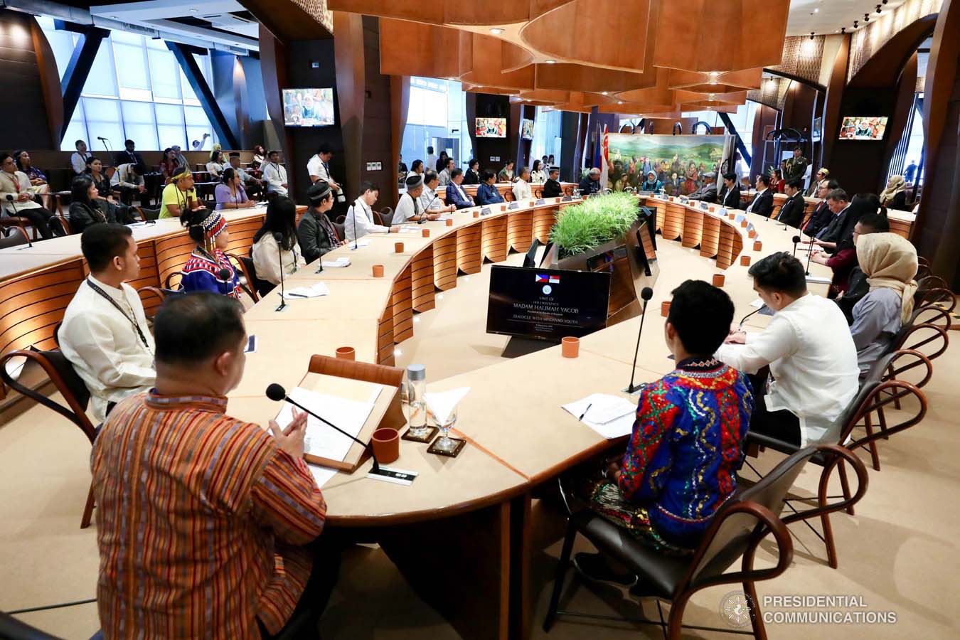 Republic of Singapore President Halimah Yacob joins the dialogue with youth representatives from various sectors at the Ateneo de Davao University in Davao City on September 11, 2019. RICHARD MADELO/PRESIDENTIAL PHOTO