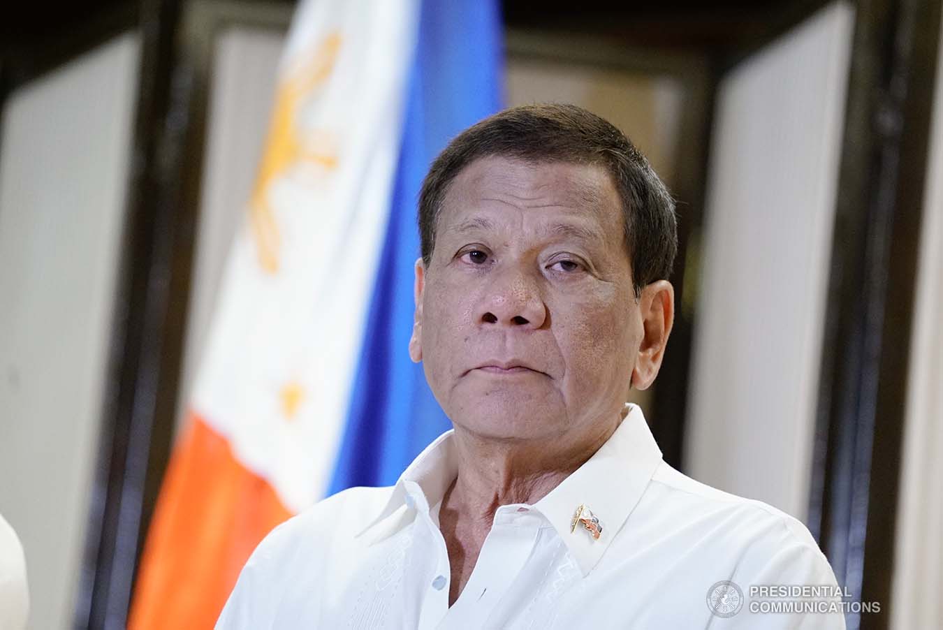 President Rodrigo Roa Duterte gives a message after posthumously awarding the Order of Lapu-Lapu Rank of Kalasag to the killed soldiers during a ceremony at the Malacañan Palace on September 17, 2019. KING RODRIGUEZ/PRESIDENTIAL PHOTO