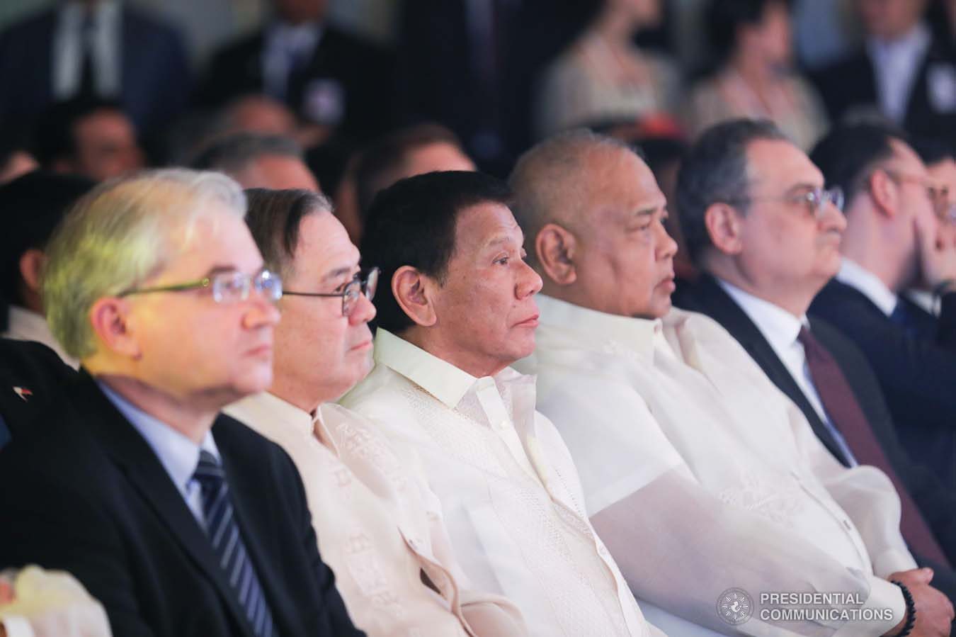 President Rodrigo Roa Duterte witnesses the Philippine Cultural Gala Performance at the Four Seasons Hotel in Moscow, Russian Federation on October 4, 2019. ALFRED FRIAS/PRESIDENTIAL PHOTO