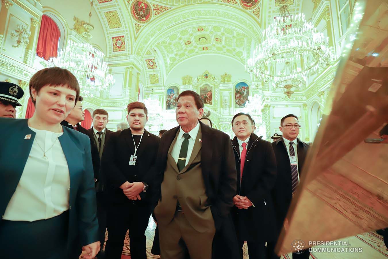 President Rodrigo Roa Duterte is given a tour inside the Kremlin Palace in Moscow, Russian Federation on October 4, 2019. KING RODRIGUEZ/PRESIDENTIAL PHOTO