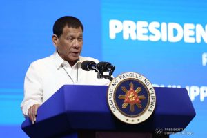 President Rodrigo Roa Duterte delivers his speech during the 45th Philippine Business Conference and Expo at The Manila Hotel on October 17, 2019. RICHARD MADELO/PRESIDENTIAL PHOTO