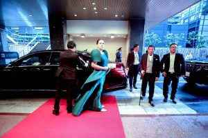 President Rodrigo Roa Duterte and his daughter, Davao City Mayor Sara Duterte-Carpio, arrive at the Imperial Palace in Tokyo, Japan to witness the Ceremonies of the Accession to the Throne of His Majesty Emperor Naruhito on October 22, 2019. SIMEON CELI JR./PRESIDENTIAL PHOTO