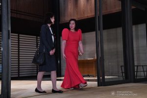 Photos from the Japanese Government show President Rodrigo Roa Duterte's daughter, Davao City Mayor Sara Duterte-Carpio, attending the court banquet after the Ceremony of the Enthronement of His Majesty Emperor Naruhito at the Imperial Palace in Tokyo, Japan on October 22, 2019. President Rodrigo Roa Duterte is among the leaders invited to witness the ceremony. PRESIDENTIAL PHOTO