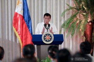 President Rodrigo Roa Duterte delivers his speech during the oath-taking ceremony of the newly appointed government officials at the Malacañan Palace on October 28, 2019. KARL NORMAN ALONZO/PRESIDENTIAL PHOTO