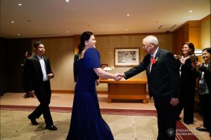 President Rodrigo Roa Duterte's daughter, Davao City Mayor Sara Duterte-Carpio, receives a warm welcome upon her arrival at the Hotel New Otani in Tokyo, Japan to attend the state banquet hosted by Prime Minister Shinzo Abe on October 23, 2019. KING RODRIGUEZ/PRESIDENTIAL PHOTO