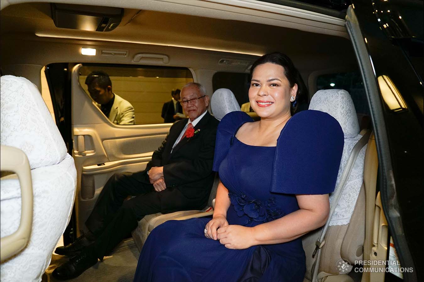 President Rodrigo Roa Duterte's daughter, Davao City Mayor Sara Duterte-Carpio, prepares to depart from the Hotel New Otani in Tokyo, Japan after attending the state banquet hosted by Prime Minister Shinzo Abe on October 23, 2019. KING RODRIGUEZ/PRESIDENTIAL PHOTO