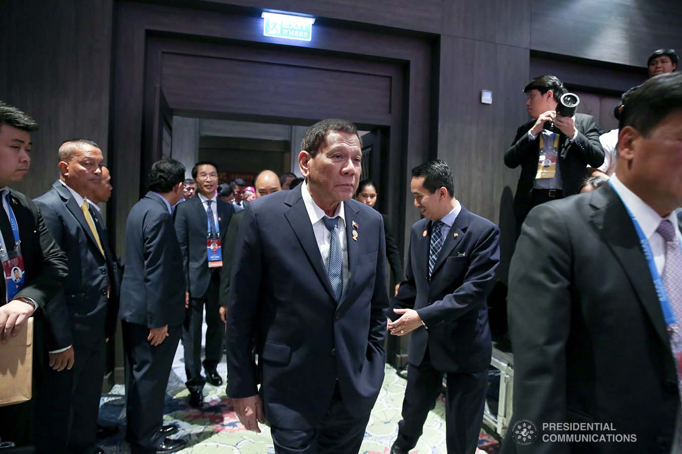 President Rodrigo Roa Duterte arrives at the Impact Exhibition and Convention Center in Nonthaburi, Thailand for the 22nd Association of Southeast Asian Nations (ASEAN)-Japan Summit on November 4, 2019. ALBERT ALCAIN/PRESIDENTIAL PHOTO