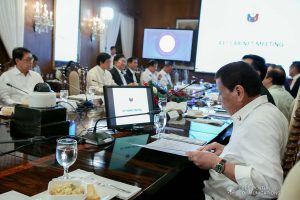 President Rodrigo Roa Duterte presides over the 43rd Cabinet Meeting at the Malacañan Palace on November 6, 2019. ALBERT ALCAIN/PRESIDENTIAL PHOTO