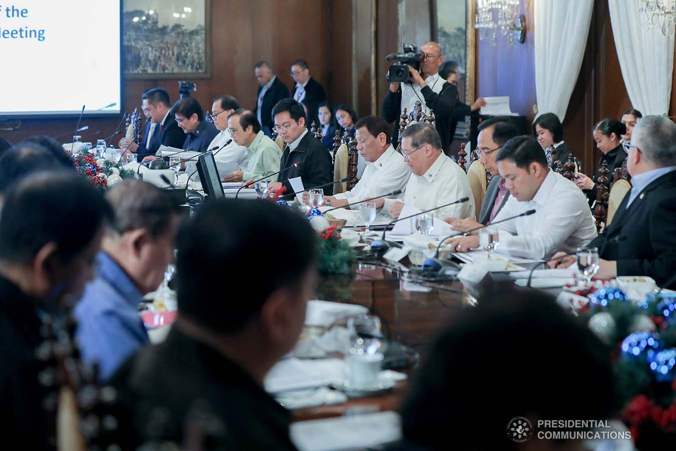 President Rodrigo Roa Duterte presides over the 43rd Cabinet Meeting at the Malacañan Palace on November 6, 2019. ALFRED FRIAS/PRESIDENTIAL PHOTO