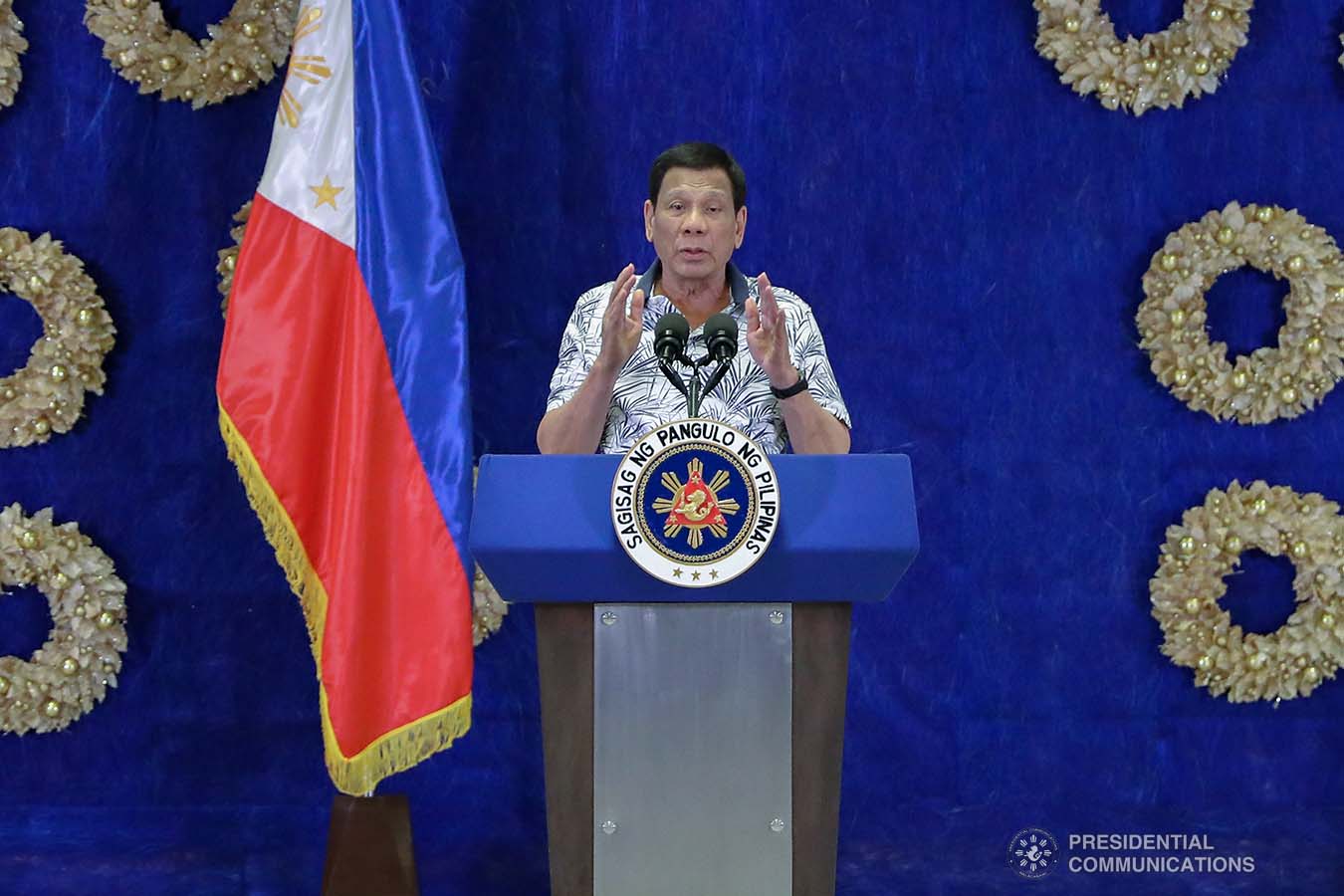 President Rodrigo Roa Duterte holds a press conference at the Malacañan Palace on November 19, 2019. VALERIE ESCALERA/PRESIDENTIAL PHOTO