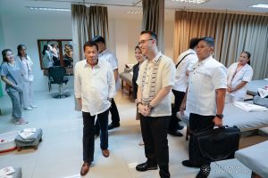 President Rodrigo Roa Duterte inspects the facilities of the Taguig City Center for the Elderly during his visit on November 21, 2019. With the President is House Speaker Alan Peter Cayetano. KING RODRIGUEZ/PRESIDENTIAL PHOTO