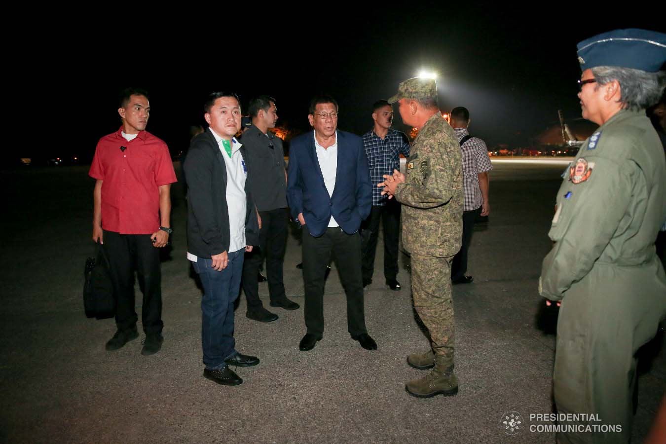 President Rodrigo Roa Duterte prepares to depart for Busan, Republic of Korea at the Tactical Operations Wing Eastern Mindanao in Davao City on November 24, 2019. SIMEON CELI JR./PRESIDENTIAL PHOTO