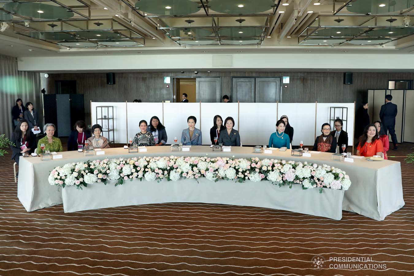 President Rodrigo Roa Duterte's partner Cielito Avanceña joins the spouses of the leaders from the Association of Southeast Asian Nations (ASEAN) member countries and Republic of Korea (ROK) President Moon Jae-in during the luncheon meeting at the Busan Exhibition and Convention Center on November 26, 2019. ROBINSON NIÑAL JR./PRESIDENTIAL PHOTO