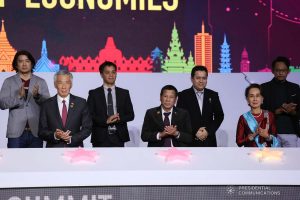President Rodrigo Roa Duterte joins other leaders from the Association of Southeast Asian Nations (ASEAN) and Republic of Korea (ROK) President Moon Jae-in during the ASEAN-ROK Start-up Summit at the Busan Exhibition and Convention Center on November 26, 2019. KARL NORMAN ALONZO/PRESIDENTIAL PHOTO
