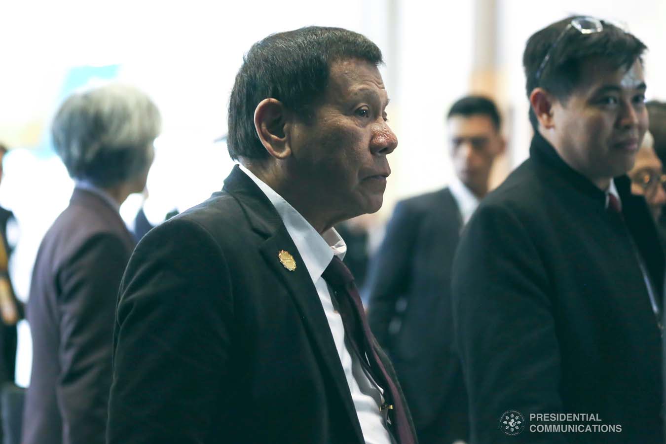 President Rodrigo Roa Duterte arrives at the Busan Exhibition and Convention Center for the Association of Southeast Asian Nations-Republic of Korea (ASEAN-ROK) Start-up Summit and Innovation Showcase 2019 on November 26, 2019. KARL NORMAN ALONZO/PRESIDENTIAL PHOTO