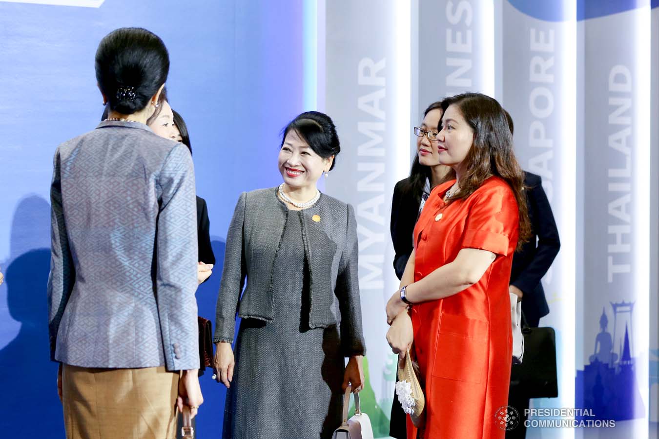 President Rodrigo Roa Duterte's partner Cielito Avanceña joins the spouses of the leaders from the Association of Southeast Asian Nations (ASEAN) member countries and Republic of Korea (ROK) President Moon Jae-in during the ASEAN-ROK K-Beauty Festival at the Busan Exhibition and Convention Center on November 26, 2019. RICHARD MADELO/PRESIDENTIAL PHOTO