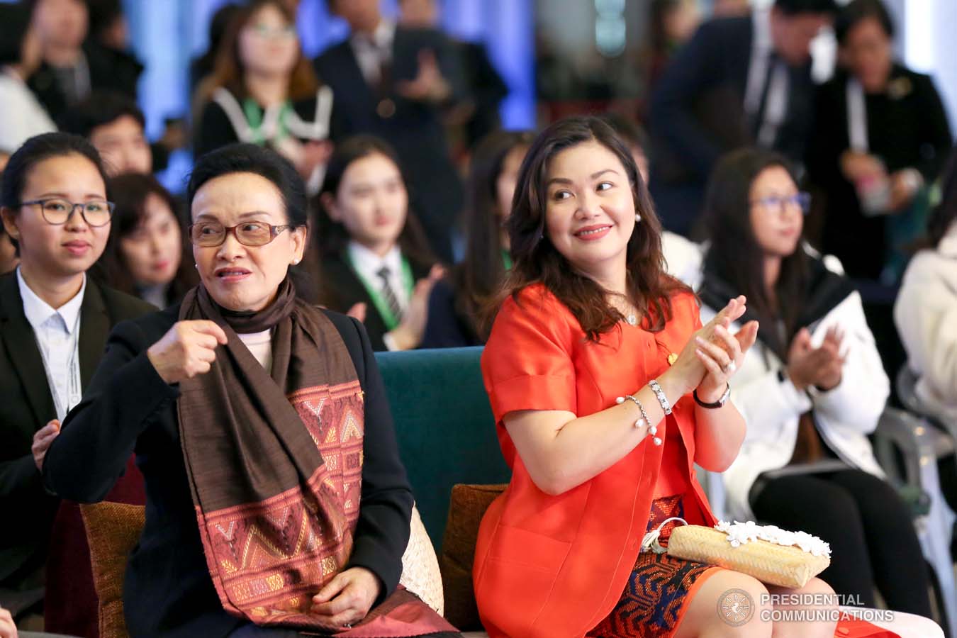 President Rodrigo Roa Duterte's partner Cielito Avanceña joins the spouses of the leaders from the Association of Southeast Asian Nations (ASEAN) member countries and Republic of Korea (ROK) President Moon Jae-in during the ASEAN-ROK K-Beauty Festival at the Busan Exhibition and Convention Center on November 26, 2019. RICHARD MADELO/PRESIDENTIAL PHOTO