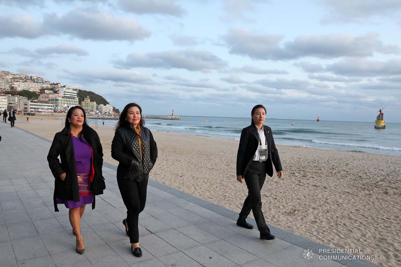 President Rodrigo Roa Duterte's partner Cielito Avanceña prepares to leave for Manila after joining the President in various events during the Association of Southeast Asian Nations (ASEAN)-Republic of Korea Commemorative Summit in Busan on November 26, 2019. ROBINSON NIÑAL JR./PRESIDENTIAL PHOTO