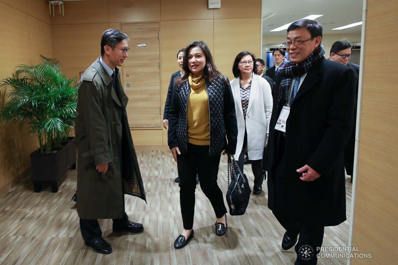 President Rodrigo Roa Duterte's partner Cielito Avanceña prepares to leave for Manila after joining the President in various events during the Association of Southeast Asian Nations (ASEAN)-Republic of Korea Commemorative Summit in Busan on November 26, 2019. RICHARD MADELO/PRESIDENTIAL PHOTO