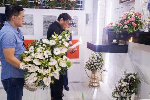 President Rodrigo Roa Duterte lights a candle to honor the memory of his mother Soledad as he visits her grave at the Roman Catholic Cemetery in Davao City on October 31, 2019. ARMAN BAYLON/PRESIDENTIAL PHOTO