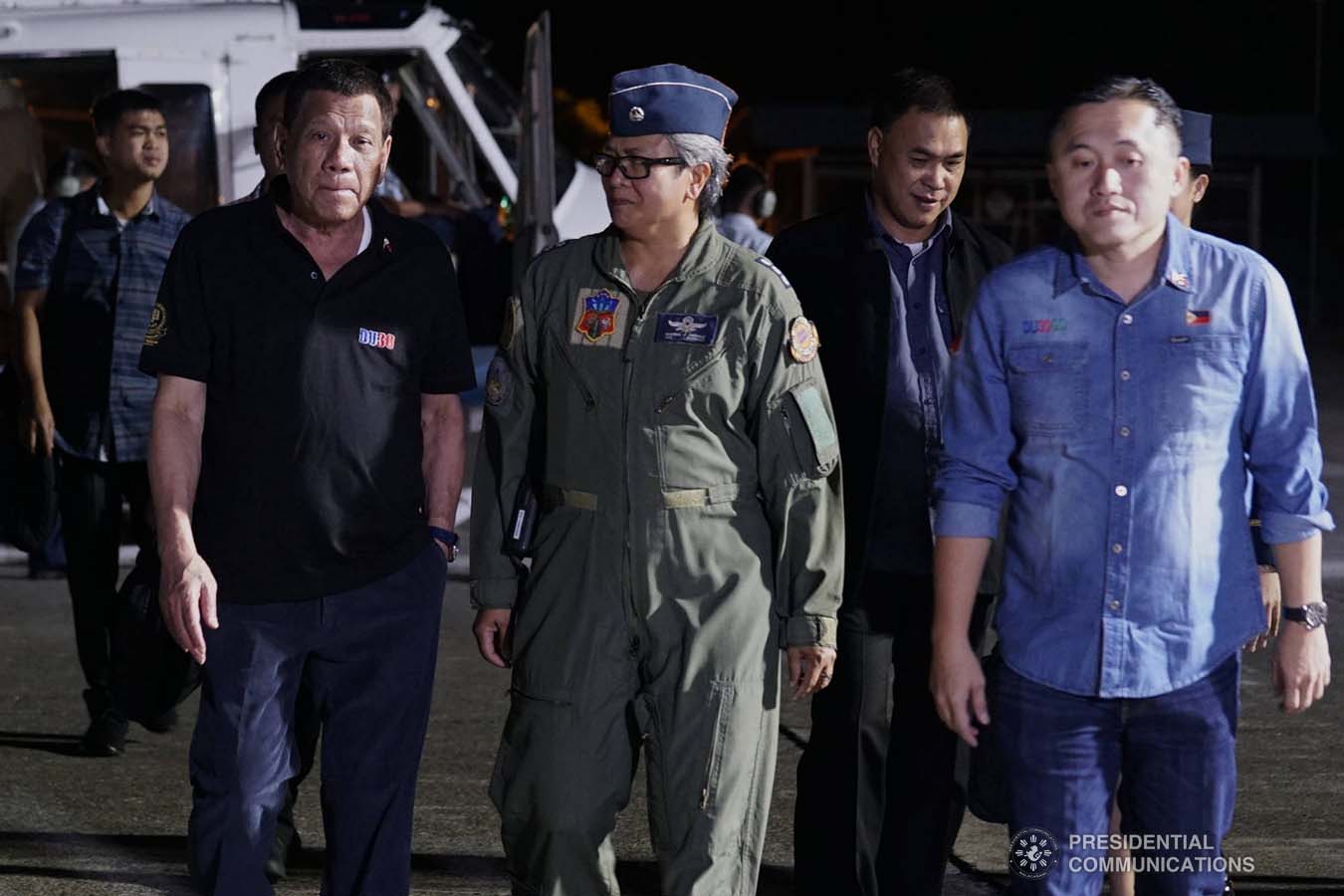 President Rodrigo Roa Duterte prepares to board a plane bound for the Kingdom of Thailand at the Tactical Operations Group 11 in Davao City on November 1, 2019. ARMAN BAYLON/PRESIDENTIAL PHOTO