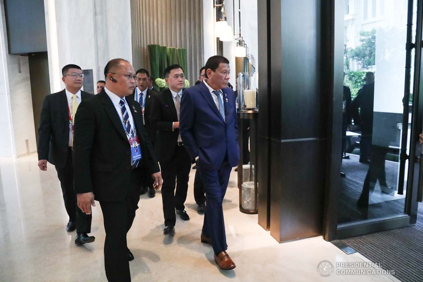 President Rodrigo Roa Duterte prepares to head over to Impact Exhibition and Convention Center in Nonthaburi, Thailand for his attendance to the 35th Association of Southeast Asian Nations (ASEAN) Summit Plenary on November 2, 2019. AVITO DALAN/PRESIDENTIAL PHOTO