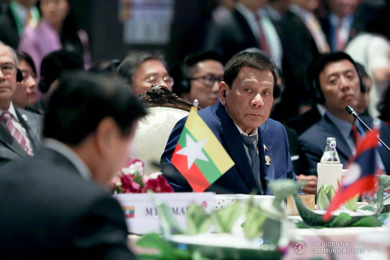 President Rodrigo Roa Duterte joins other leaders from the Association of Southeast Asian Nations (ASEAN) member countries during the 35th ASEAN Summit Plenary at Impact Exhibition and Convention Center in Nonthaburi, Thailand on November 2, 2019. TOTO LOZANO/PRESIDENTIAL PHOTO