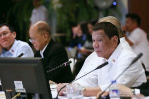 President Rodrigo Roa Duterte presides over the joint Armed Forces of the Philippines-Philippine National Police (AFP-PNP) Command Conference at the Malacañan Palace on December 9, 2019. ROBINSON NIÑAL JR./PRESIDENTIAL PHOTO