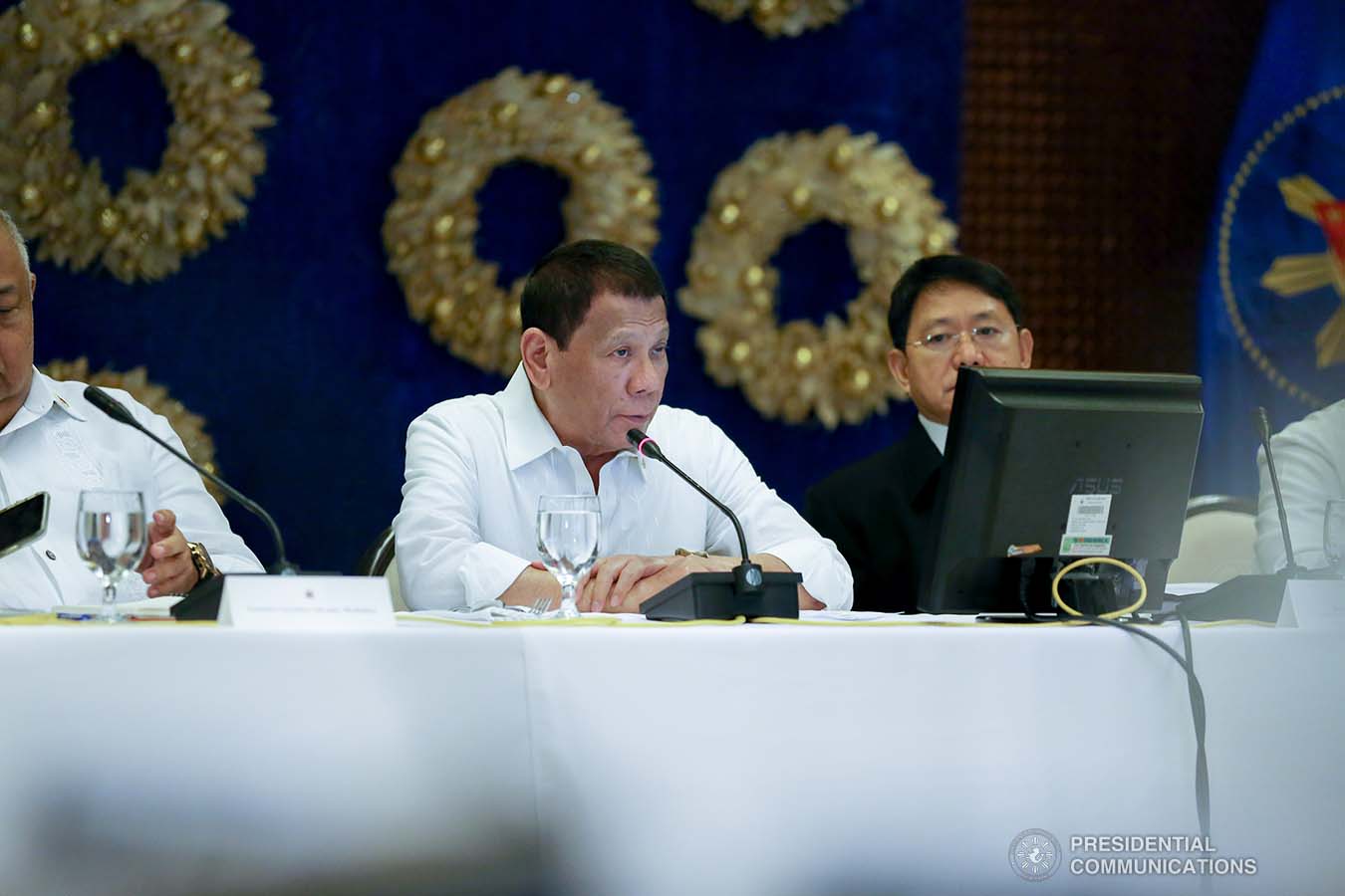 President Rodrigo Roa Duterte presides over the joint Armed Forces of the Philippines-Philippine National Police (AFP-PNP) Command Conference at the Malacañan Palace on December 9, 2019. KARL NORMAN ALONZO/PRESIDENTIAL PHOTO