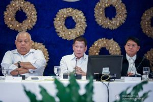 President Rodrigo Roa Duterte presides over the joint Armed Forces of the Philippines-Philippine National Police (AFP-PNP) Command Conference at the Malacañan Palace on December 9, 2019. KARL NORMAN ALONZO/PRESIDENTIAL PHOTO