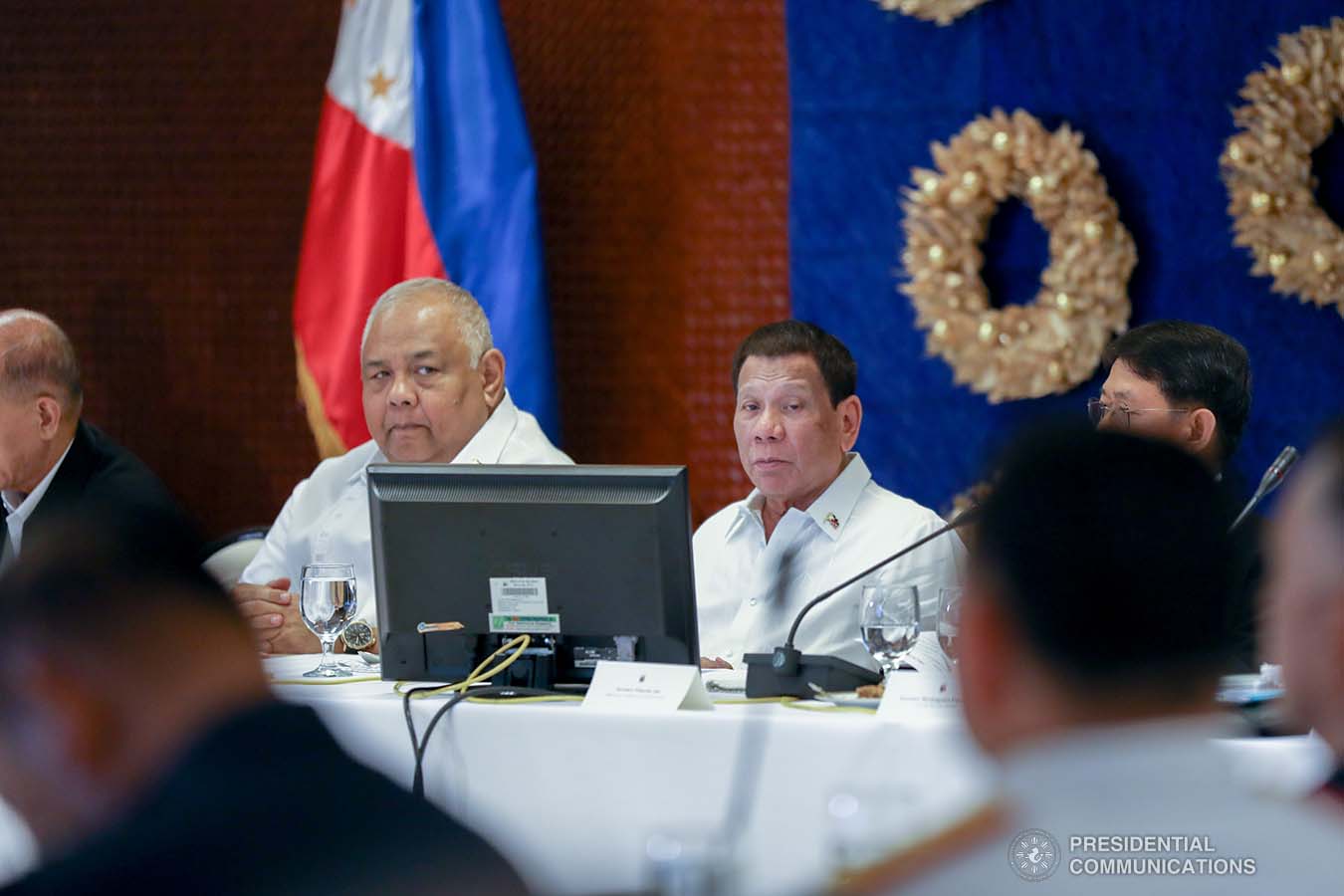 President Rodrigo Roa Duterte presides over the joint Armed Forces of the Philippines-Philippine National Police (AFP-PNP) Command Conference at the Malacañan Palace on December 9, 2019. KARL NORMAN ALONZO/PRESIDENTIAL PHOTO