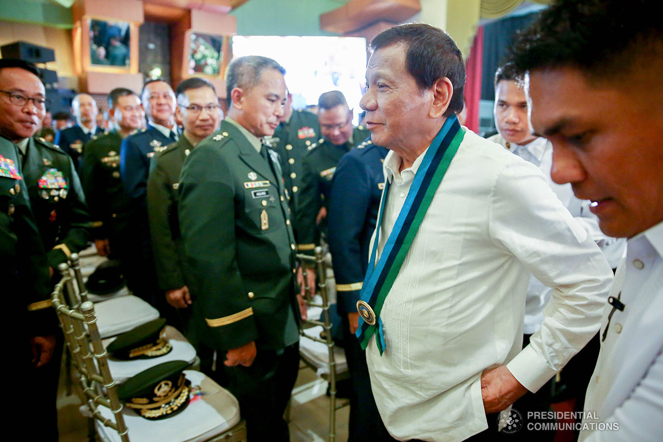 President Rodrigo Roa Duterte arrives at Camp General Emilio Aguinaldo in Quezon City for the Armed Forces of the Philippines (AFP) Change of Command ceremony on January 4, 2020. REY BANIQUET/PRESIDENTIAL PHOTO