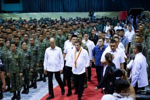 President Rodrigo Roa Duterte arrives at Fort Bonifacio in Taguig City to visit the Philippine Marine Corps on January 13, 2020. KING RODRIGUEZ/PRESIDENTIAL PHOTO