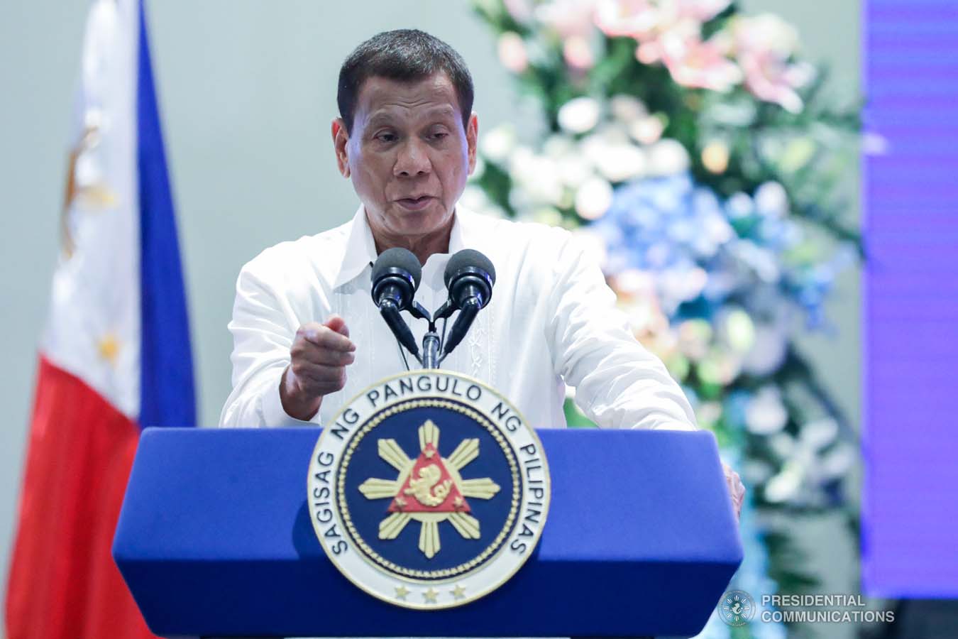 President Rodrigo Roa Duterte delivers a speech during the celebration of the 120-year presence of the Baptist Churches in the Philippines at the SMX Convention Center in Pasay City on January 16, 2020. TOTO LOZANO/PRESIDENTIAL PHOTO