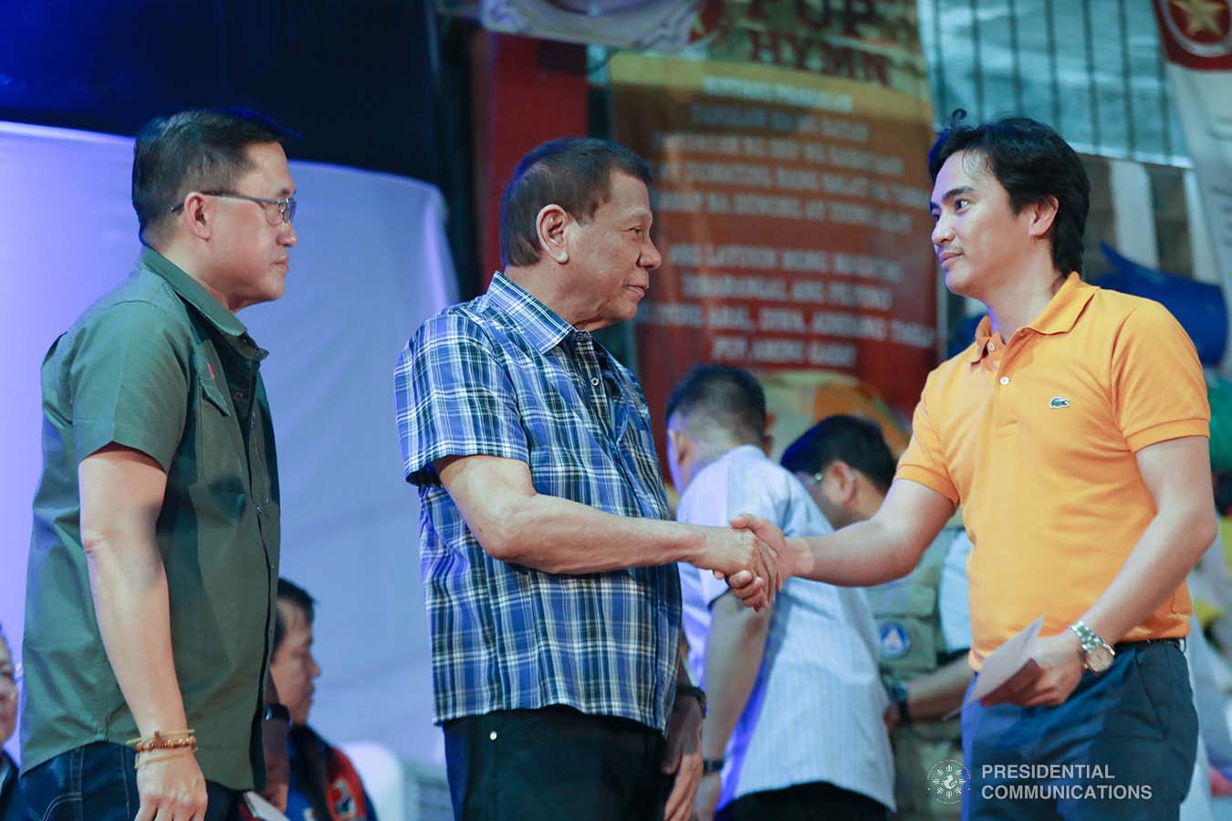 President Rodrigo Roa Duterte leads the ceremonial distribution of calamity assistance to the families affected by the Taal Volcano eruption at the Polytechnic University of the Philippines-Sto. Tomas Campus in Sto. Tomas City, Batangas on January 20, 2020. ACE MORANDANTE/PRESIDENTIAL PHOTO